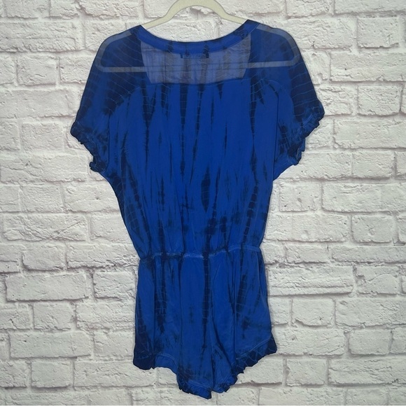 Gypsy 05 Blue Tie Dye Silk Romper - Picture 5 of 13